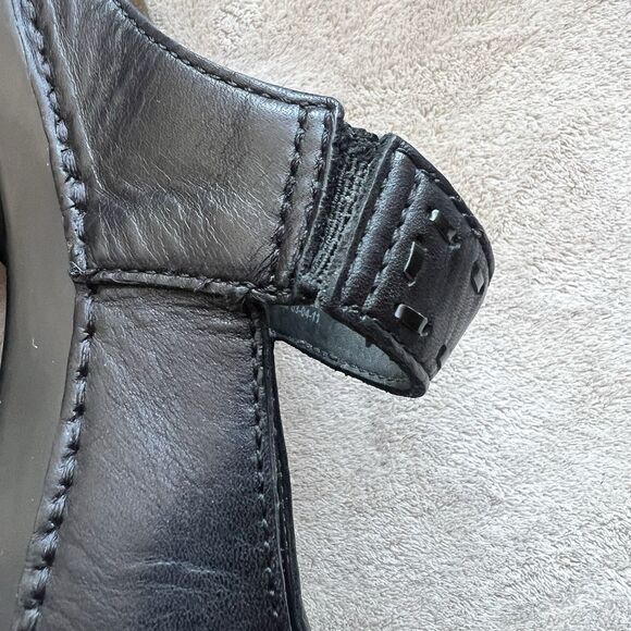 Dansko Solitaire Black Leather Mary Jane Clog Shoe Women 38 US 7.5-8 Casual Boho - Picture 7 of 16